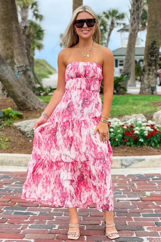 Creating Memories Sleeveless Maxi Dress - Pink Comfortable Casual Maxi Dress