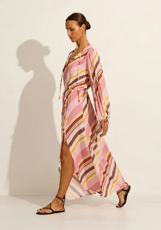 Loretta Maxi Dress - Rose Comfortable Fitted Maxi Dress