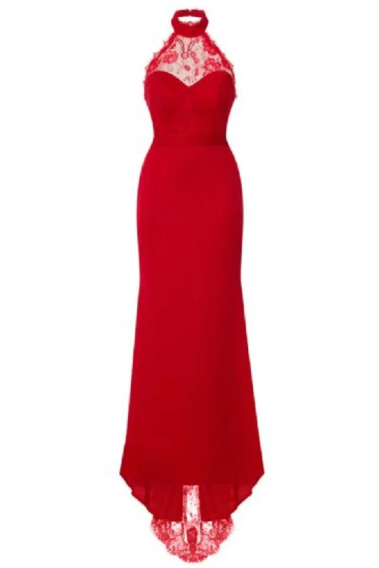 Cleo Luxe Berry Red Halterneck Diamante Lace Fishtail Maxi Dress Trendy Short Sleeve Maxi Dress Cleo Luxe Berry Red Halterneck Diamante Lace Fishtail Maxi Dress Trendy Short Sleeve Maxi Dress