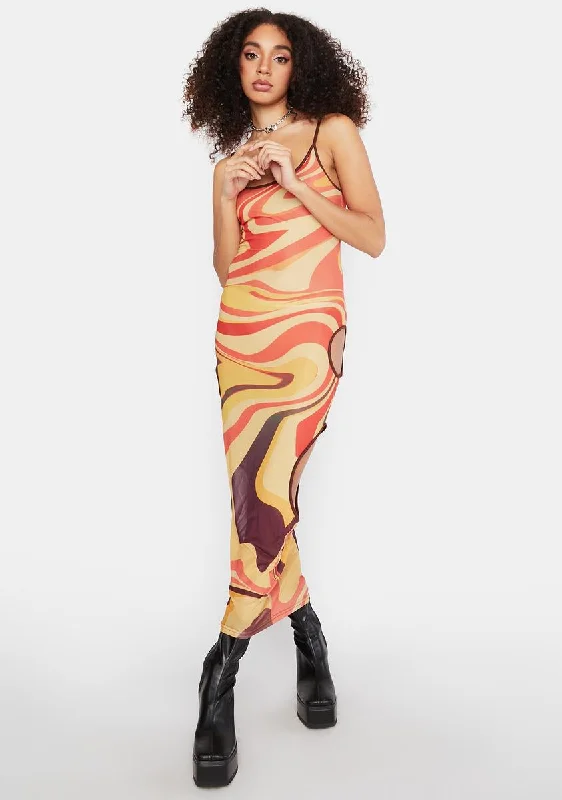 Forward It Swirl Maxi Dress Trendy Short Sleeve Maxi Dress