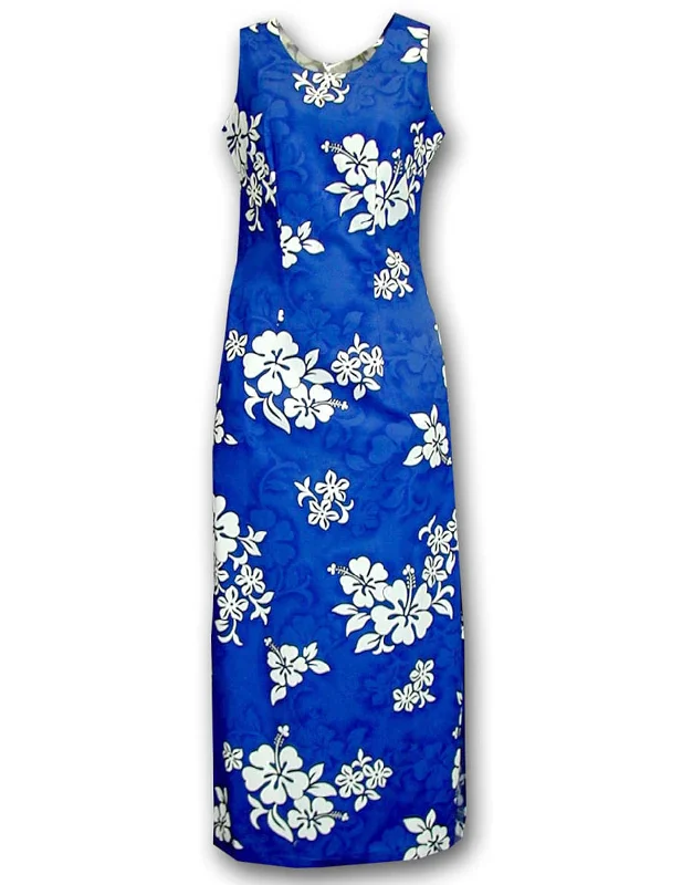 Kapolei Hibiscus Sleeveless Long Maxi Dress Stylish Boho Chic Maxi Dress