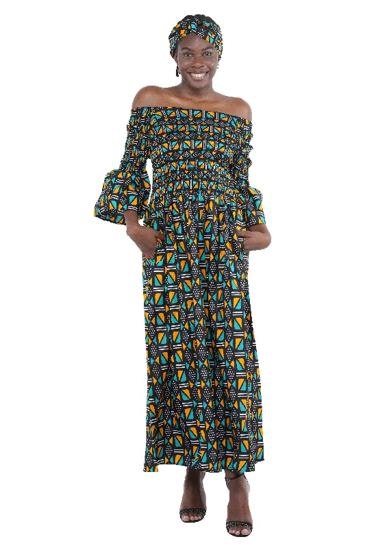 African Long Maxi Dress Cozy Spaghetti Strap Maxi Dress