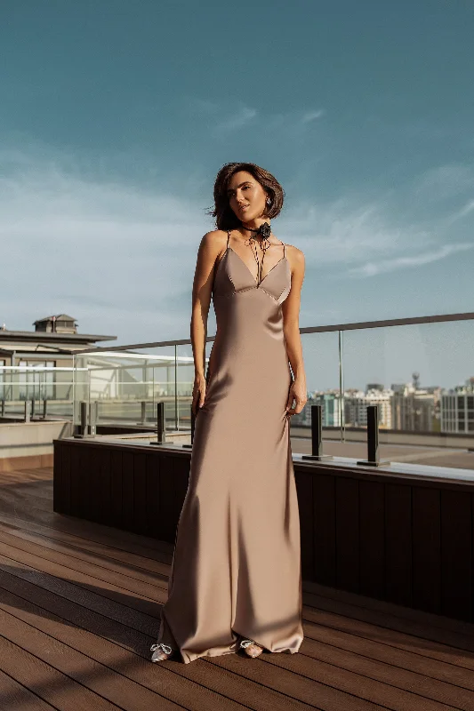 Mocco Satin Slip Maxi Dress Classic Tulle Maxi Dress