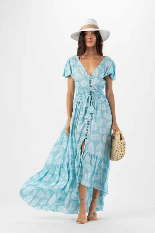 New Moon Maxi Dress Elegant Lace-Up Maxi Dress