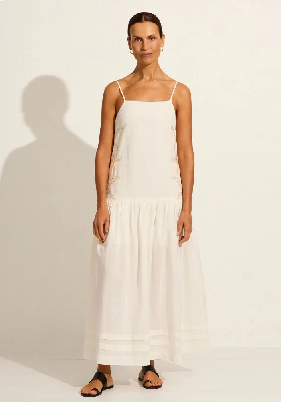 Palma Maxi Dress - Off White Chic Button-Up Maxi Dress