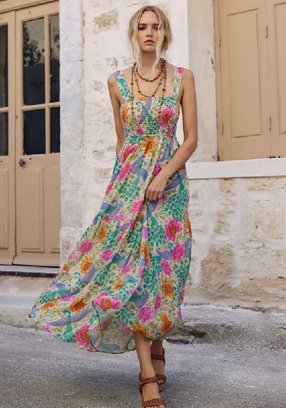 Bohème Strappy Maxi Dress - Spring Fashionable Layered Maxi Dress