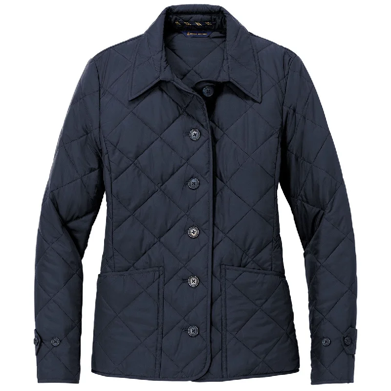 Brooks Brothers Women's Night Navy Quilted Jacket Jacket Blazer Coat