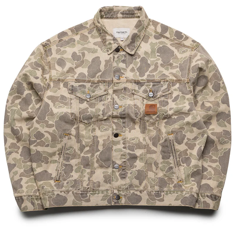 Carhartt WIP Duck Helston Jacket - Camo Duck/Black Hoodie Zip-Up Jacket Button-Up Jacket