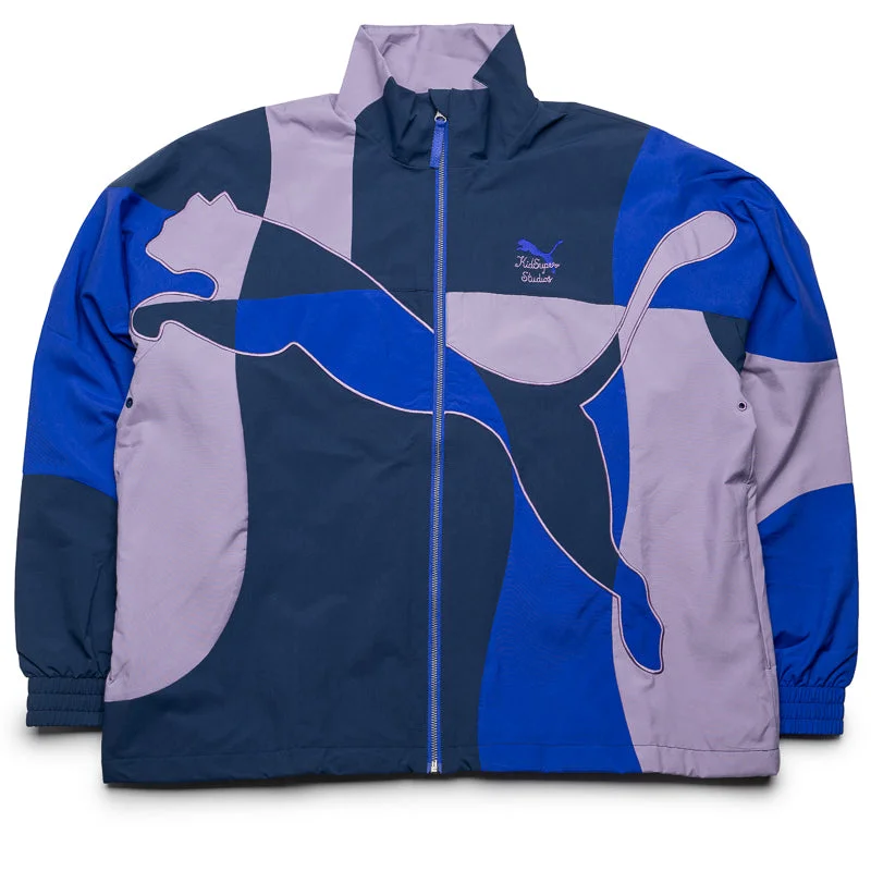 KidSuper x Puma Cellerator Jacket - Lapis Lazuli Striped Jacket Polka Dot Jacket Floral Jacket