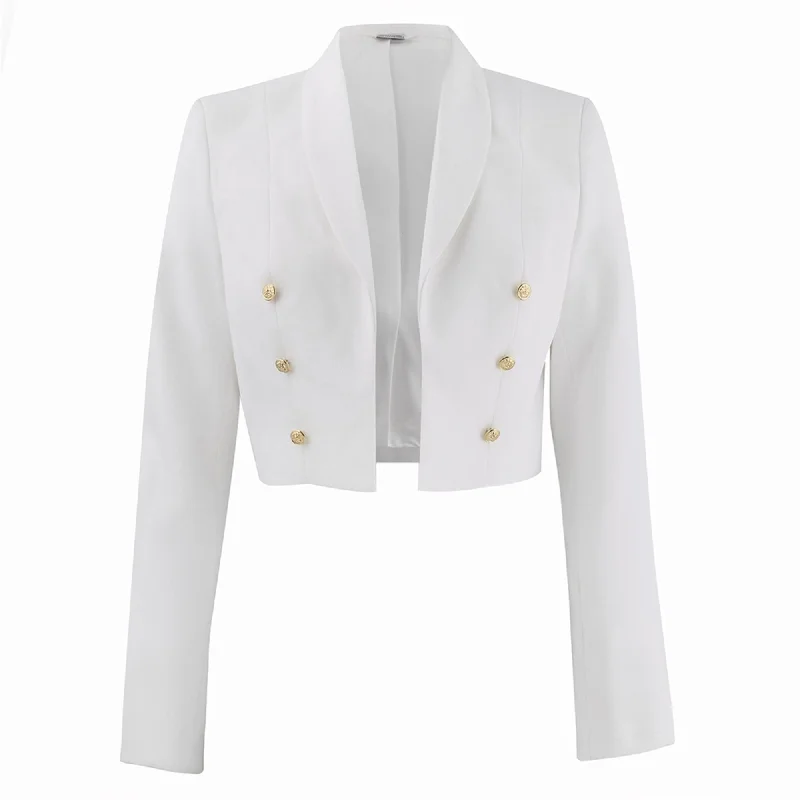 NAVY Women's Dinner Dress White Jacket - Gold Buttons Striped Jacket Polka Dot Jacket Floral Jacket