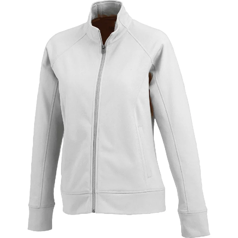 Elevate Women's White Okapi Knit Jacket V-Neck Jacket Boat Neck Jacket Square Neck Jacket