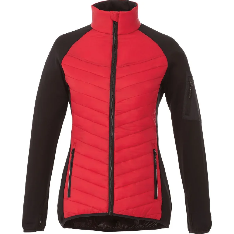 Elevate Women's Team Red/Black Banff Hybrid Insulated Jacket Denim Jacket Leather Jacket Suede Jacket