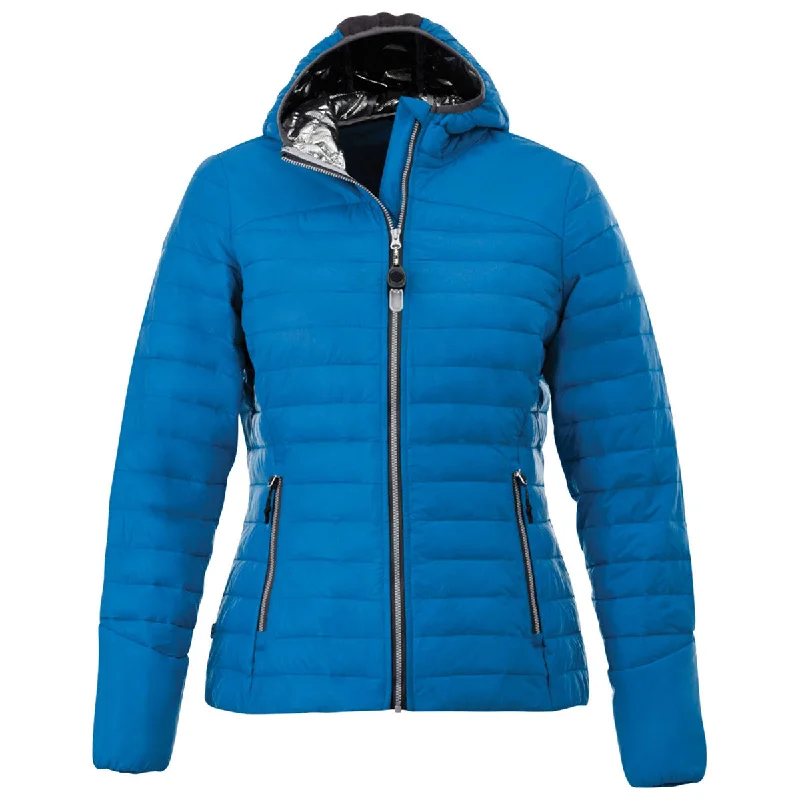 Elevate Women's Olympic Blue Silverton Packable Insulated Jacket Print Jacket Jacquard Jacket Embroidered Jacket