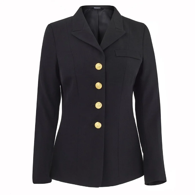 NAVY Women Service Dress Blue Jacket - Gold Buttons Rayon Fabric Velvet Fabric Corduroy Fabric