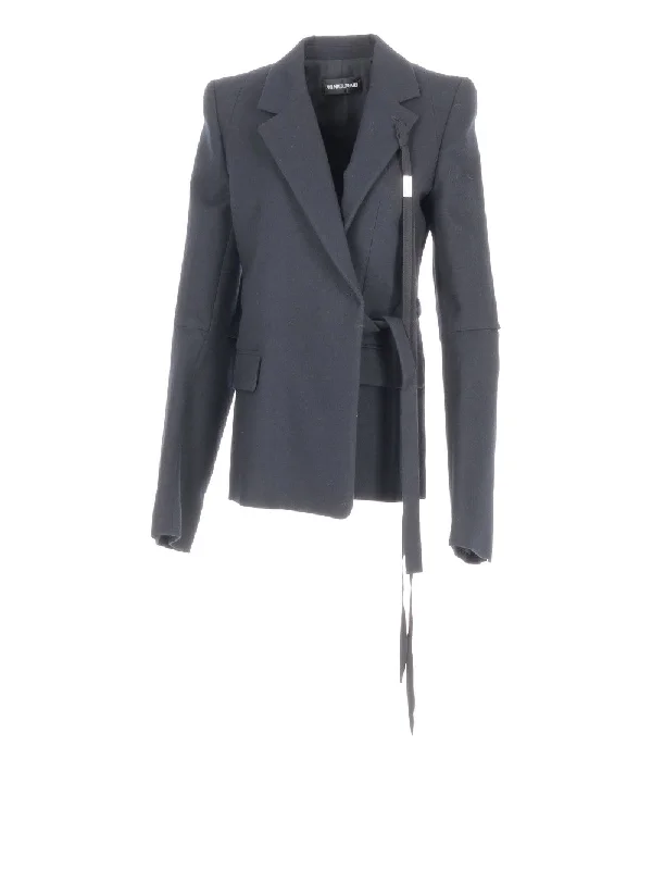 VENLA ASYMMETRIC TAILORED JACKET BRUSHED WOOL Wool Jacket Cashmere Jacket Tweed Jacket