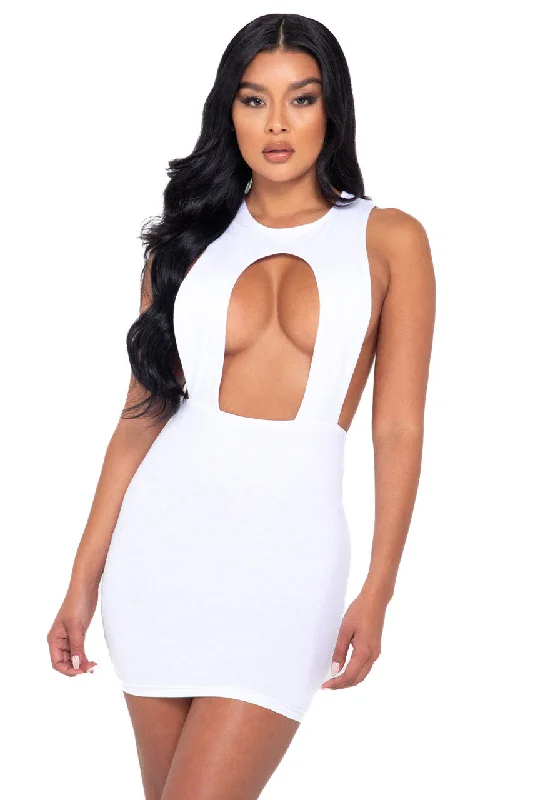 Cut Out High Neck Mini Dress Fashionable Party Mini Dress