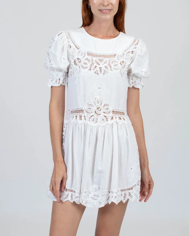 Embroidered Mini Dress Trendy Wraparound Mini Dress