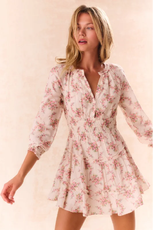 Mellini Floral Cotton Mini Dress Trendy Lace Mini Dress