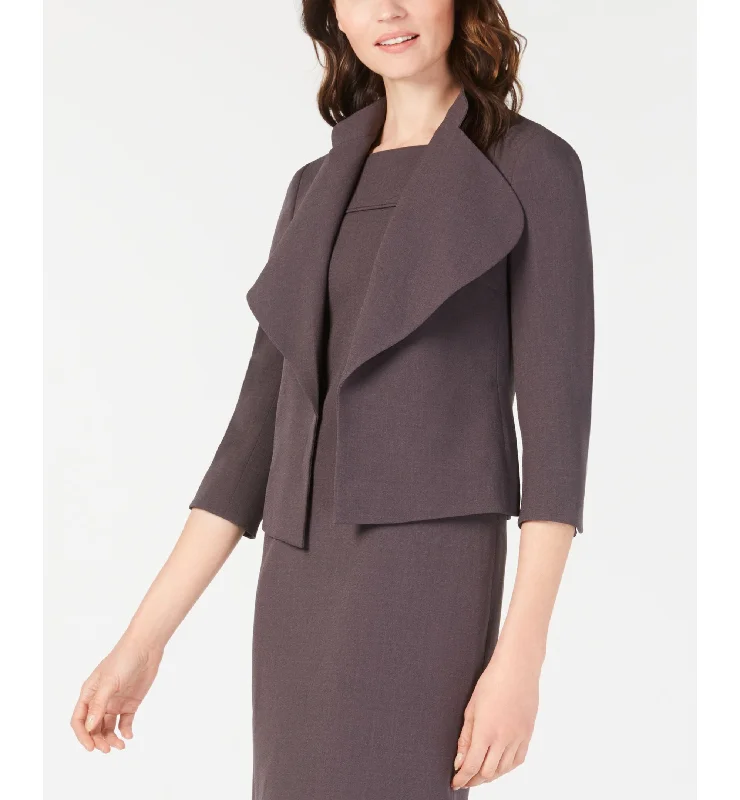 Anne Klein Cascade Lapel Jacket Cotton Jacket Linen Jacket Terry Jacket
