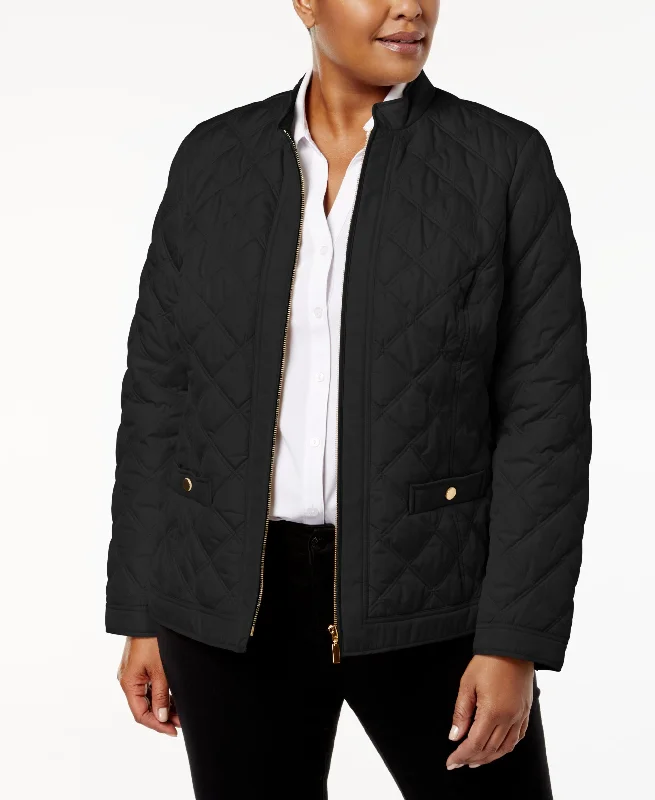 Charter Club Plus Size Quilted Jacket Nylon Jacket Polyester Jacket Spandex Jacket