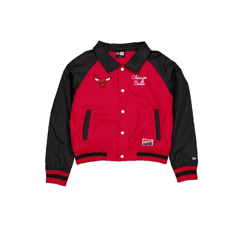 Chicago Bulls Throwback Women's Jacket Tiered Jacket Buttoned Jacket Zippered Jacket