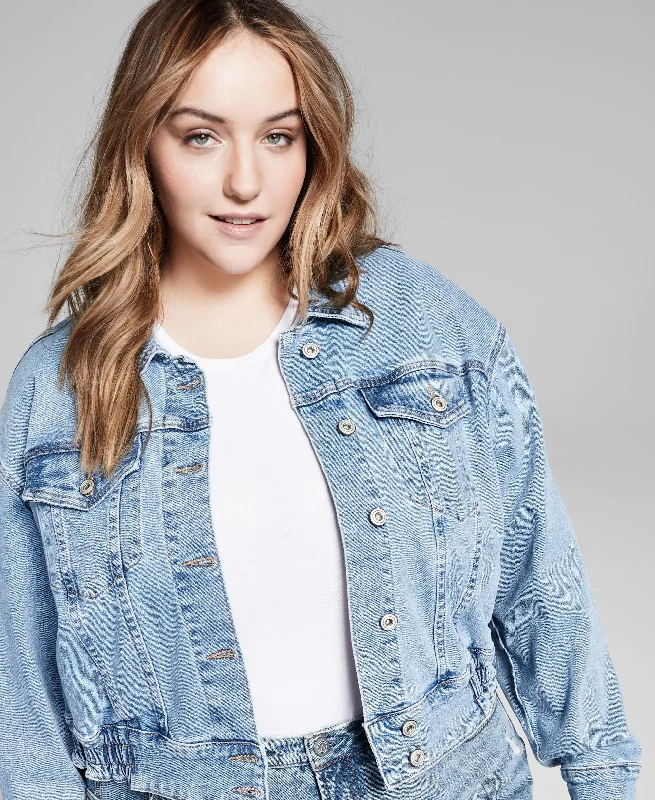 Now This Trendy Plus Size Ruched Back Jean Jacket Trench Coat Raincoat Waterproof Jacket Now This Trendy Plus Size Ruched Back Jean Jacket Trench Coat Raincoat Waterproof Jacket