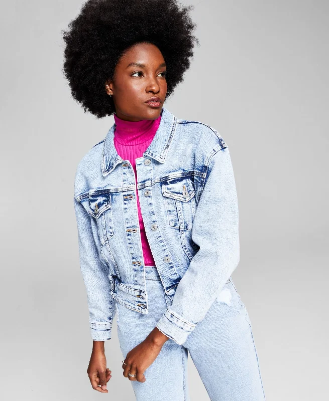 Now This Womens Cropped Denim Jacket Hooded Jacket Caped Jacket Shawl Collar Jacket Now This Womens Cropped Denim Jacket Hooded Jacket Caped Jacket Shawl Collar Jacket