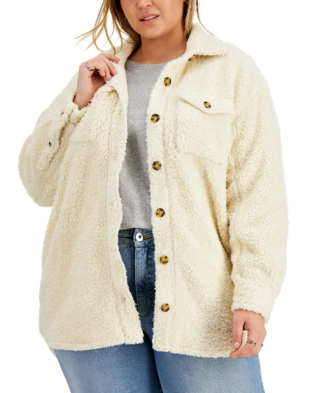Style & Co Plus Size Sherpa Jacket Anorak Shell Jacket Lightweight Jacket