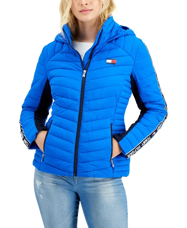 Tommy Hilfiger Logo Hooded Puffer Jacket Lace Jacket Ribbed Jacket Sequined Jacket