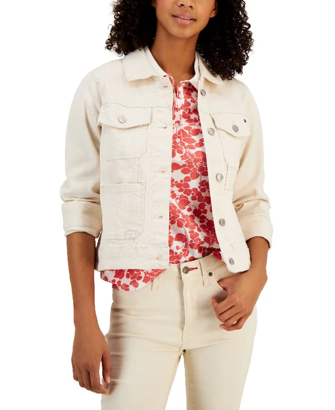 Tommy Hilfiger Womens Denim Jacket Fitted Jacket Loose Jacket Oversized Jacket