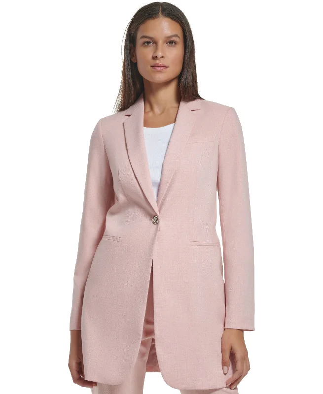 Women's Single-Button Topper Jacket Zip Front Button Front Snap Front