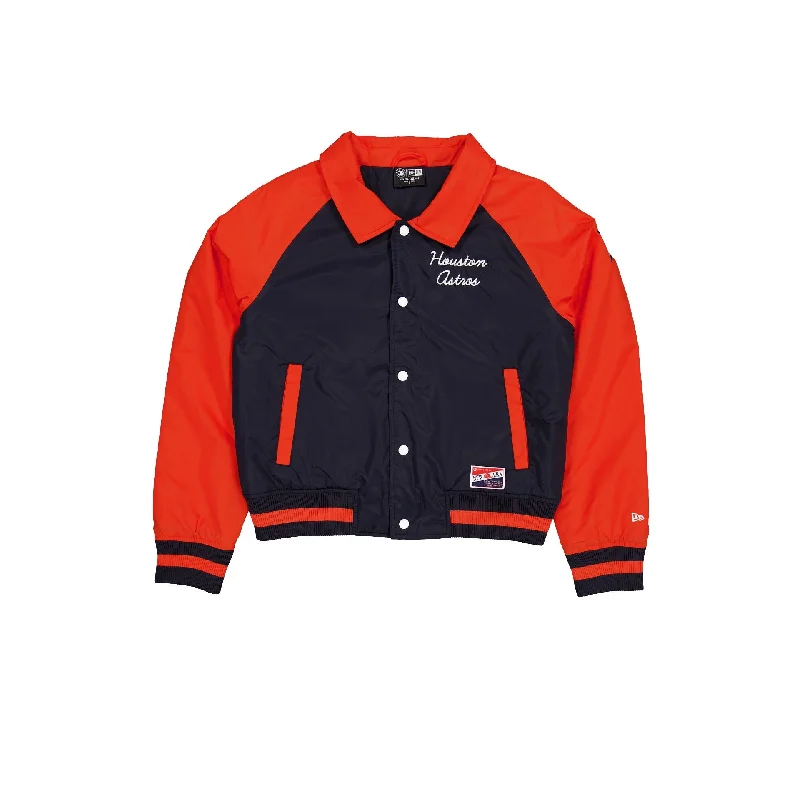 Houston Astros Throwback Women's Jacket Nylon Fabric Polyester Fabric Spandex Fabric