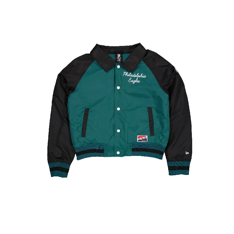 Philadelphia Eagles Throwback Women's Jacket Fitted Jacket Loose Jacket Oversized Jacket