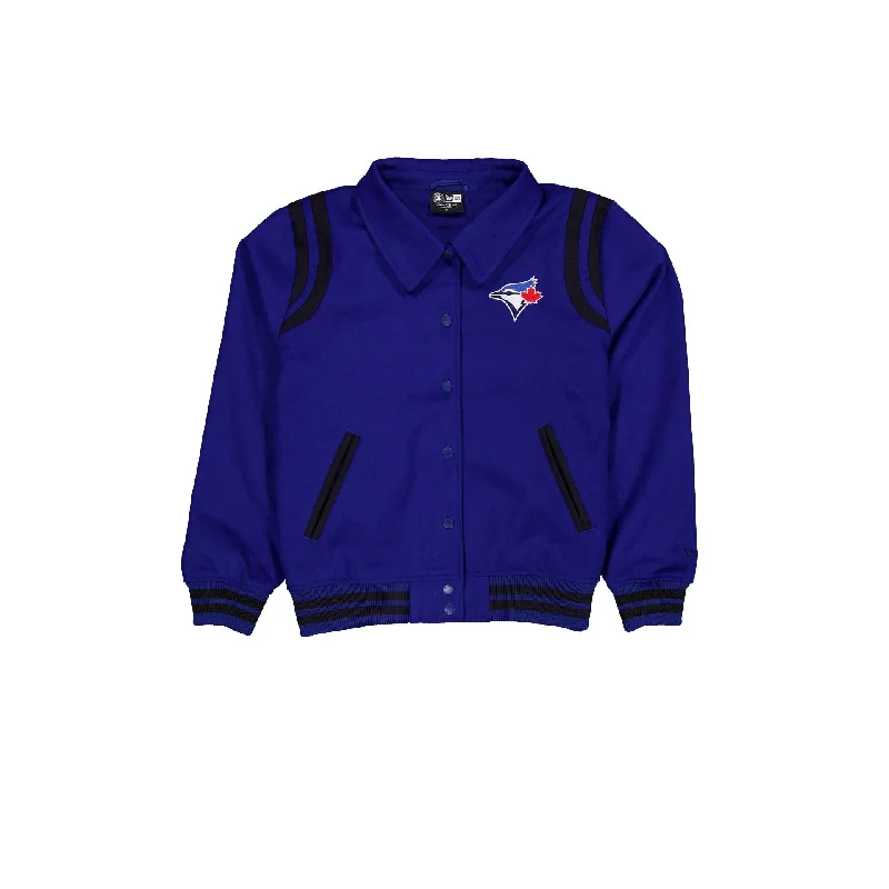 Toronto Blue Jays Sport Night Women's Jacket Faux Fur Fabric Real Fur Fabric Shearling Fabric