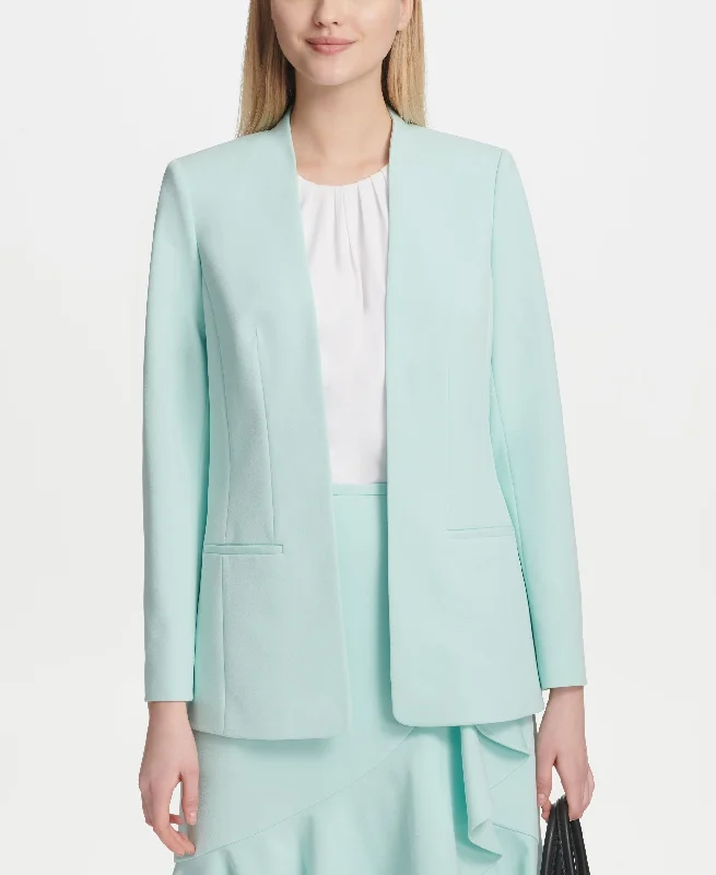 Calvin Klein Collarless Open Front Jacket Bomber Jacket Anorak Windbreaker