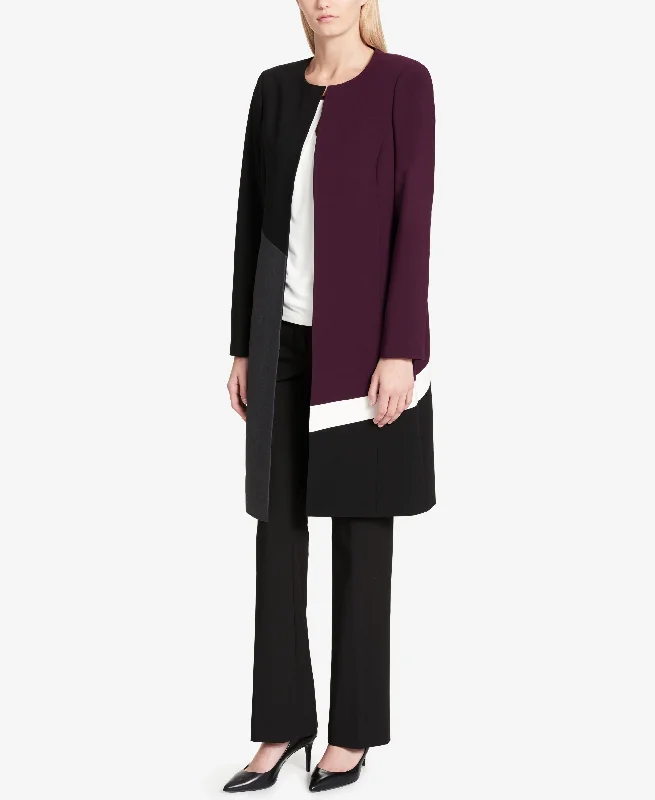 Calvin Klein Colorblocked Topper Jacket Front Pockets Side Pockets Patch Pockets
