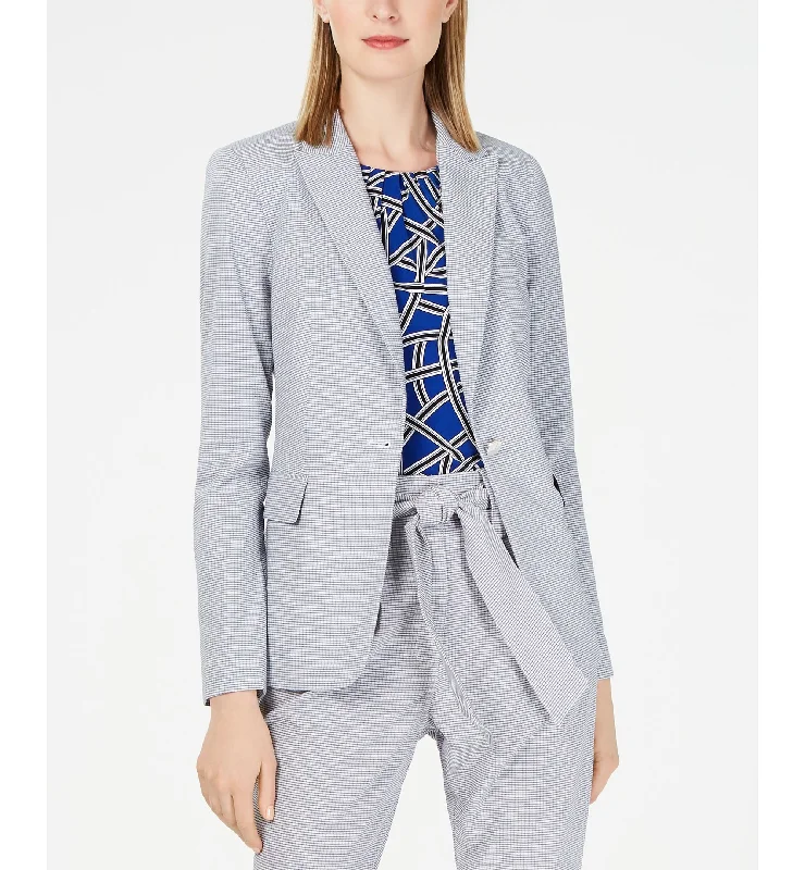 Calvin Klein One Button Jacket Stand-Up Collar Roll-Neck Collar Turtle Neck