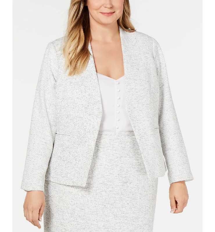 Calvin Klein Plus Size Asymmetrical Jacket Striped Jacket Polka Dot Jacket Floral Jacket