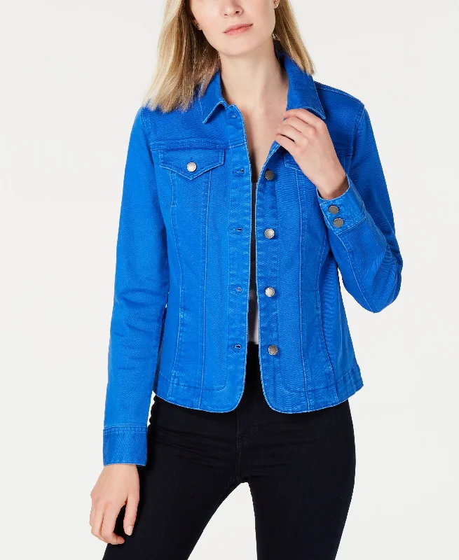Charter Club Denim Jacket Knit Fabric Woven Fabric Fleece Fabric