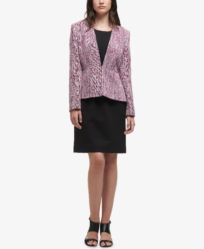 DKNY Collarless Peplum Jacket Corduroy Jacket Velvet Jacket Brocade Jacket
