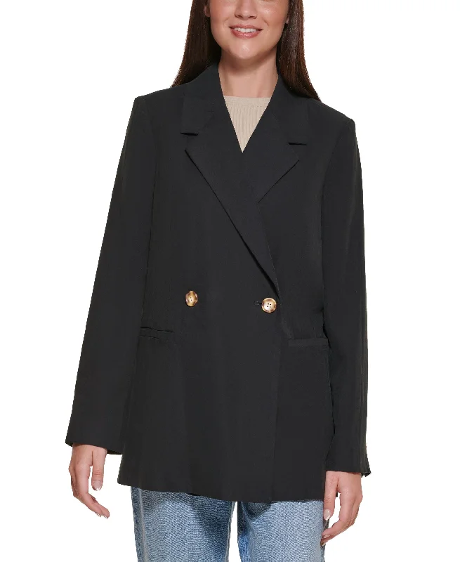 DKNY Jeans Womens Double Breasted Jacket Wool Jacket Cashmere Jacket Tweed Jacket
