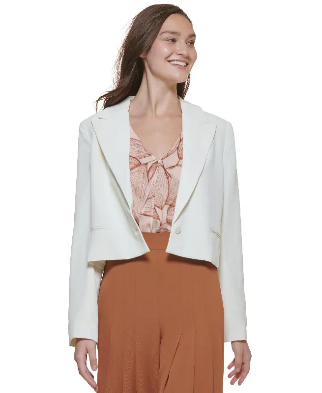 DKNY Womens Career Jacket Belted Jacket Elasticated Jacket Padded Jacket