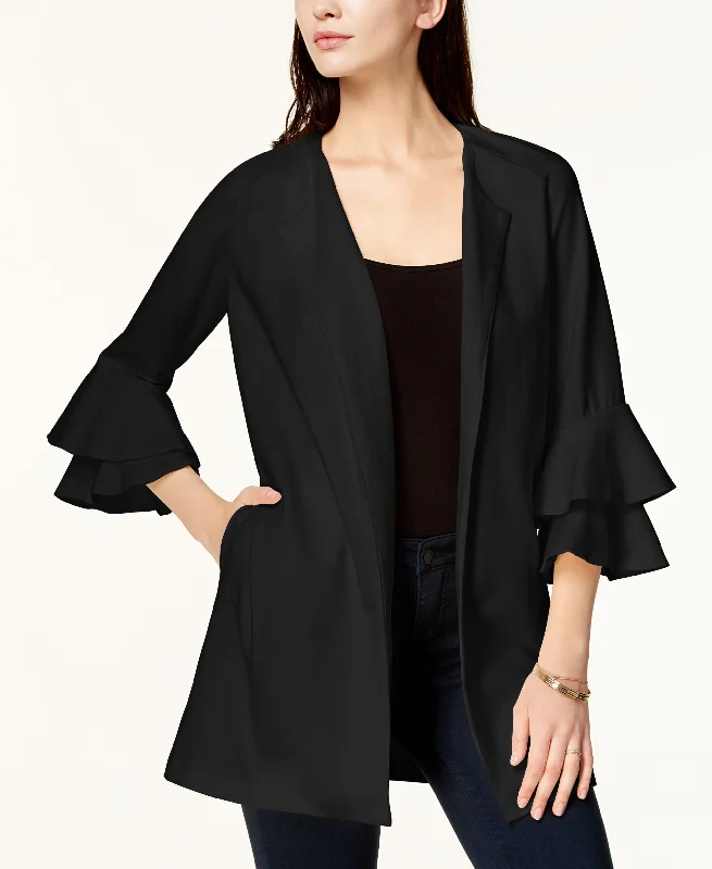 Kensie Bell Sleeve Ponte Knit Jacket Anorak Shell Jacket Lightweight Jacket