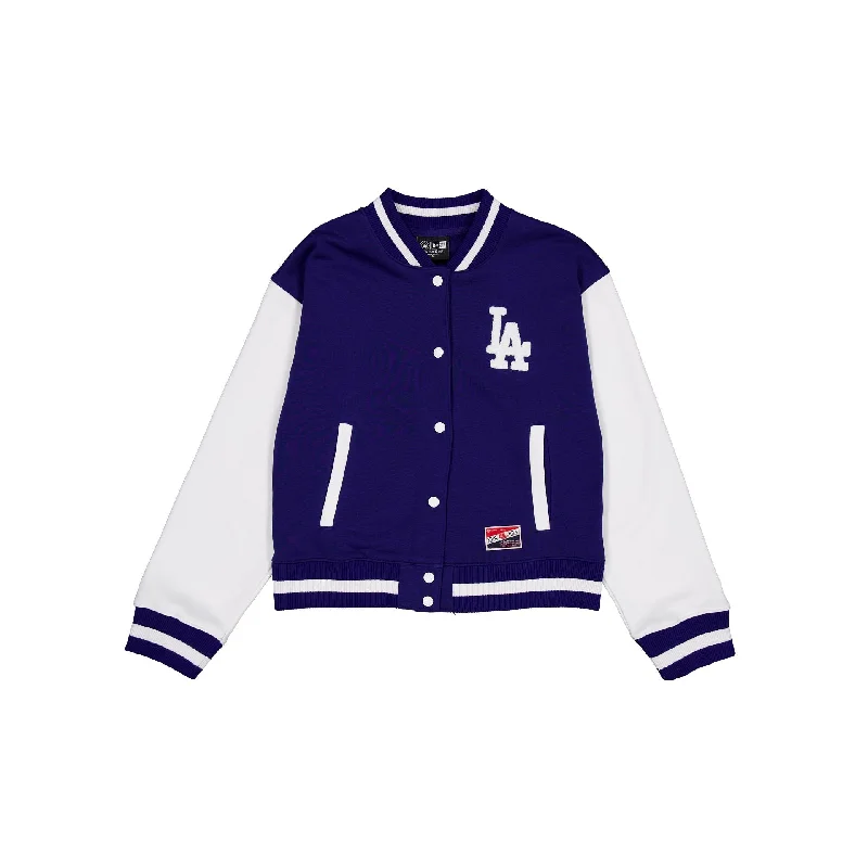 Los Angeles Dodgers Throwback Fleece Women's Jacket Jersey Jacket Tulle Jacket Batik Jacket