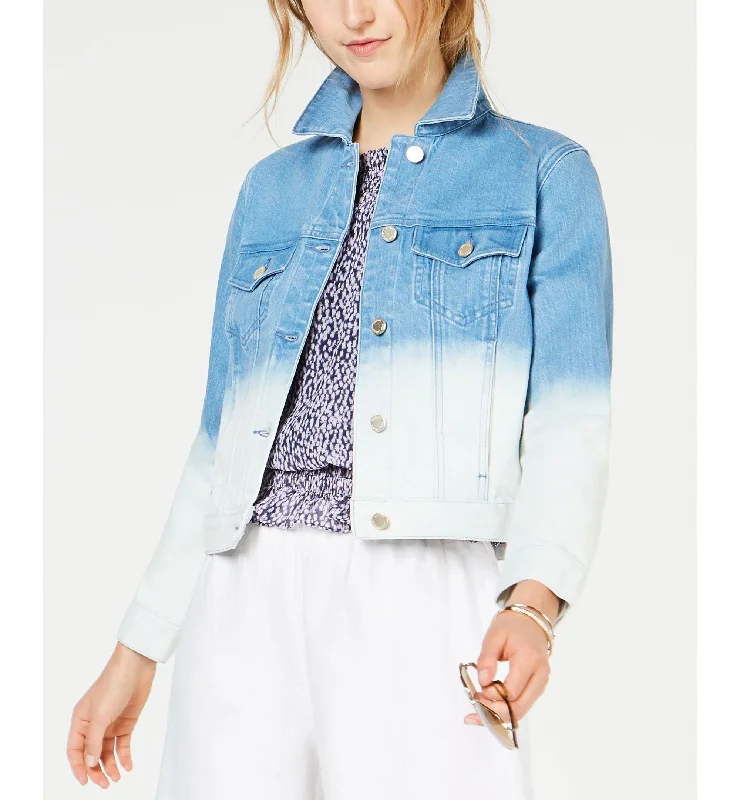 Michael Michael Kors Ombre Denim Jacket Wool Jacket Cashmere Jacket Tweed Jacket