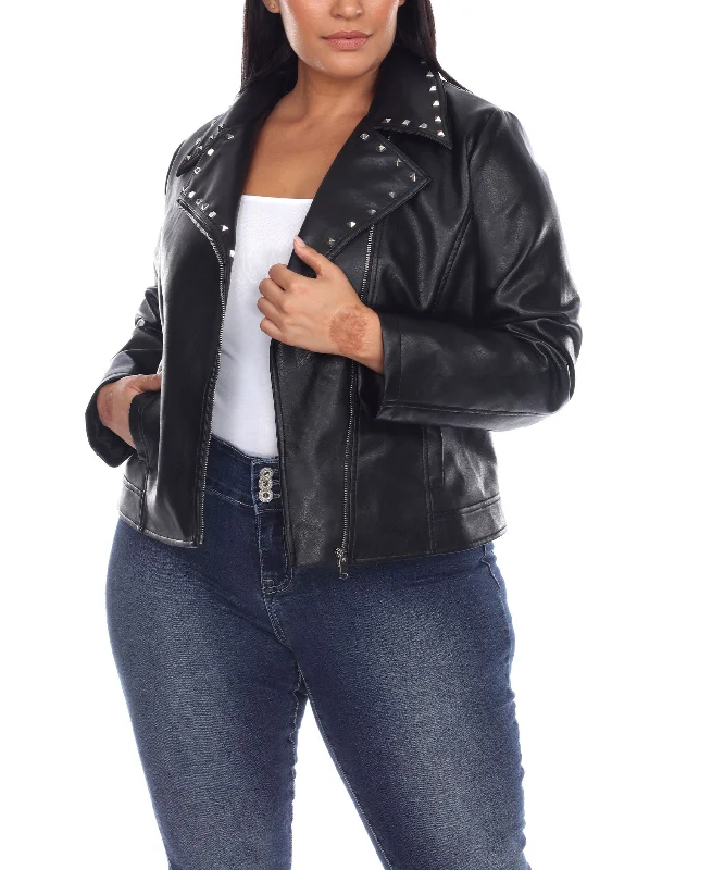 Plus Size Faux Leather Jacket Satin Fabric Silk Fabric Chiffon Fabric
