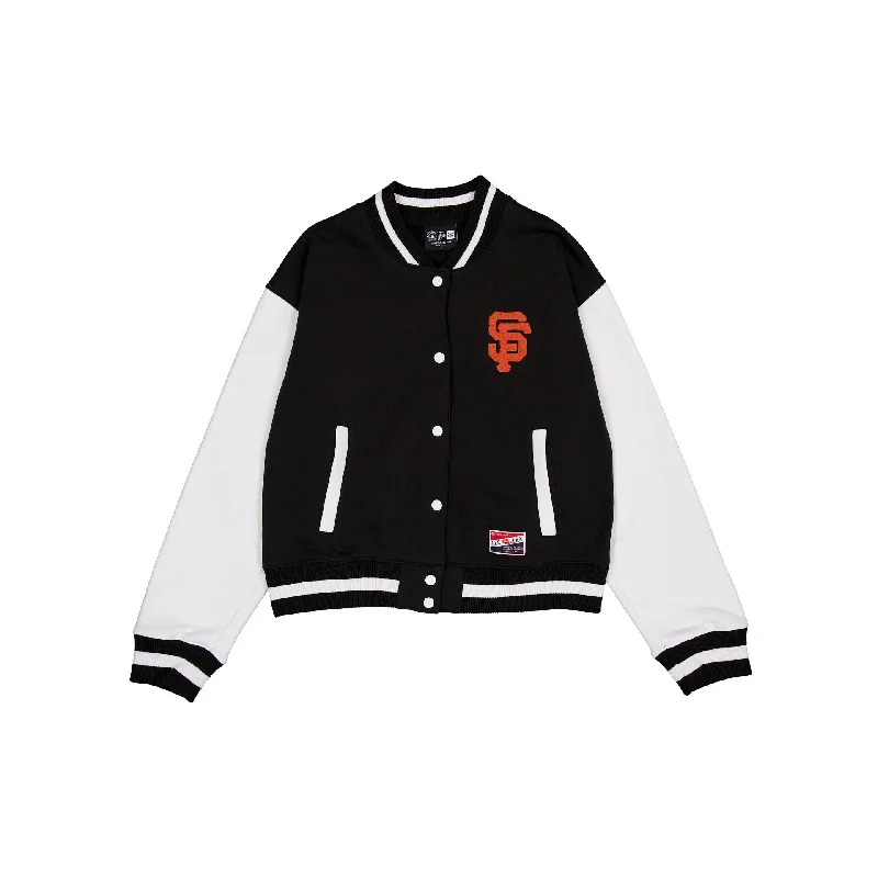 San Francisco Giants Throwback Fleece Women's Jacket Wool Jacket Cashmere Jacket Tweed Jacket