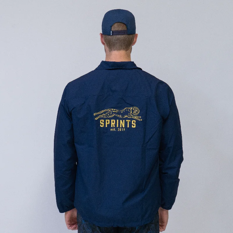 Sprints Coaches Jacket (Unisex) Cotton Fabric Linen Fabric Terry Fabric