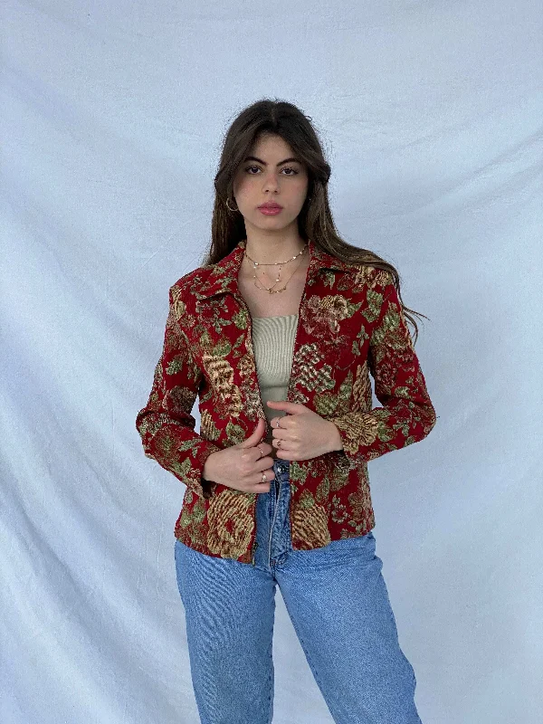 Vintage First Option Light Zip Up Jacket Quilted Jacket Puffer Jacket Insulated Jacket