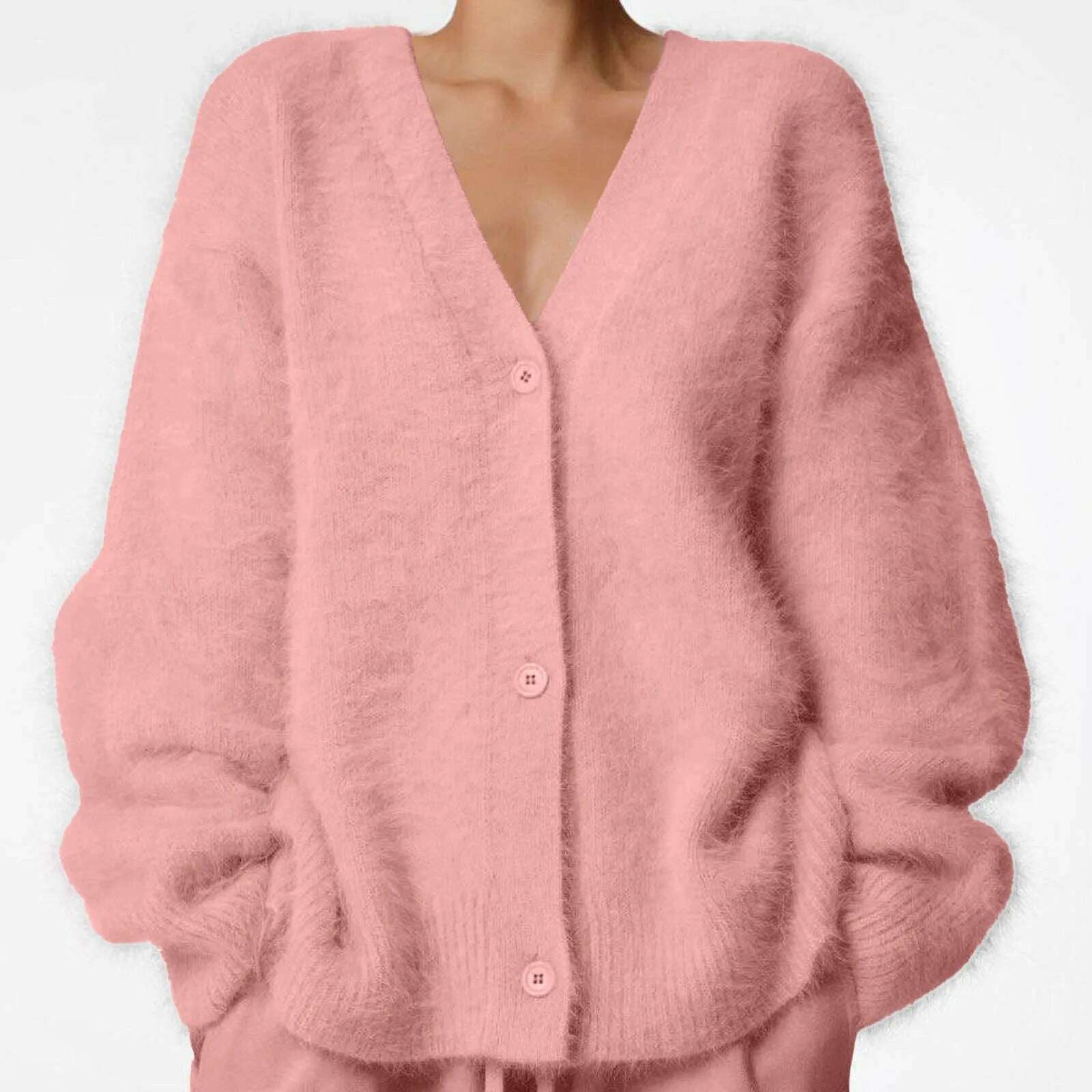 Women Autumn Winter Sweater Cardigan Fashion Solid Knitted Loose Long Sleeve Cardigan Ladies Soft Fleece Jacket Cardigan Tops Print Jacket Jacquard Jacket Embroidered Jacket